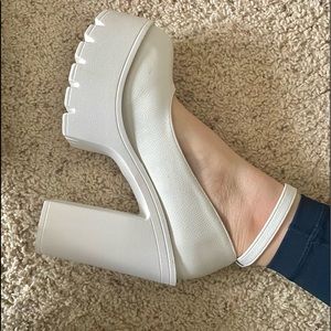 Dolls Kill White Heels Size 8 Womens